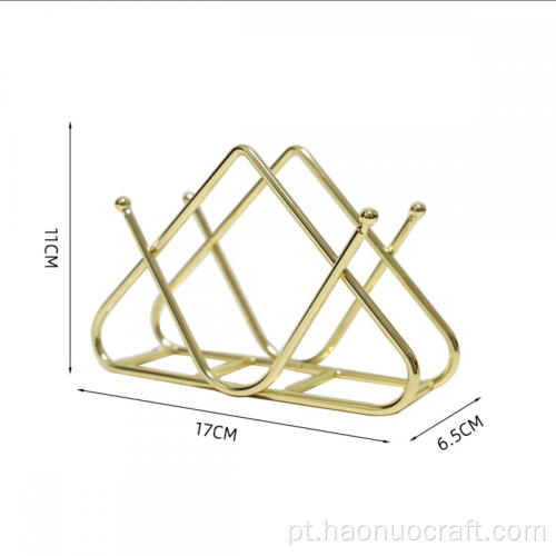 Rack de papel triangular minimalista para armazenamento de toalhas de papel